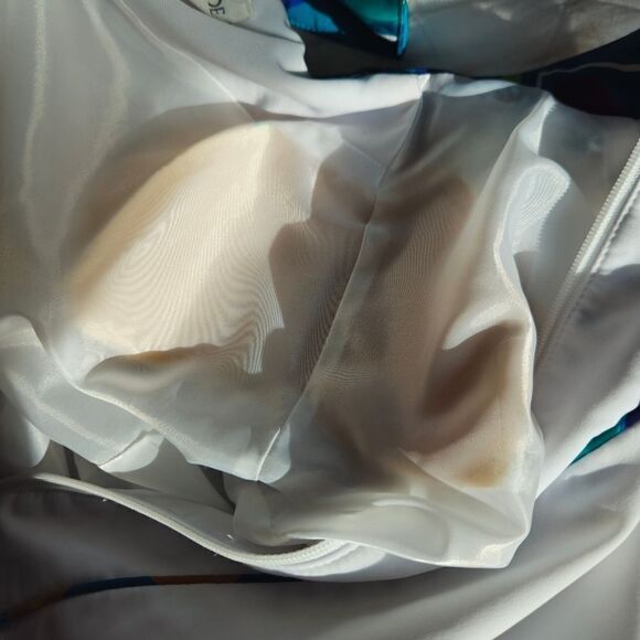 Vintage Brenda Goode '80s Full Zip Light Weight Ruffle Hem Windbreaker Jacket M - Picture 3 of 9